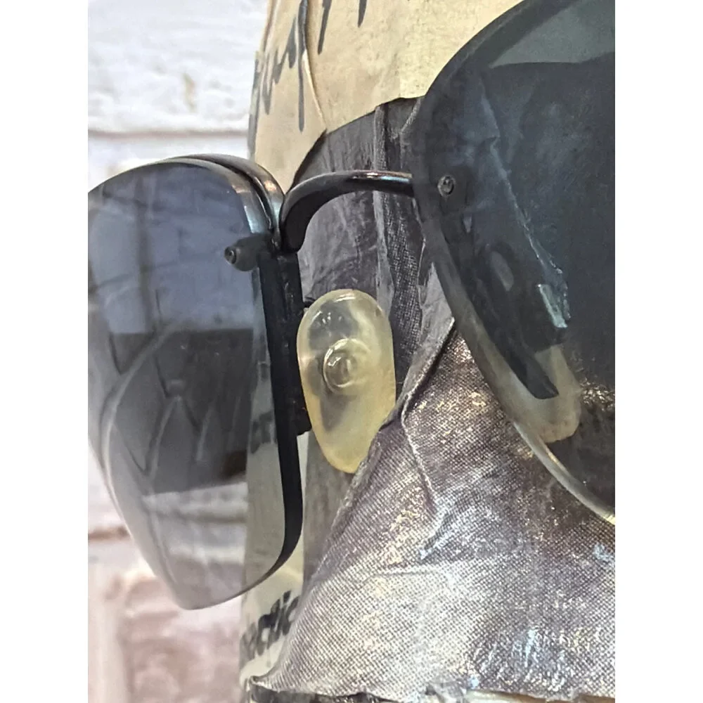 Chanel Crystal CC 4117B Rimless Shield Sunglasses Black One Size Excellent